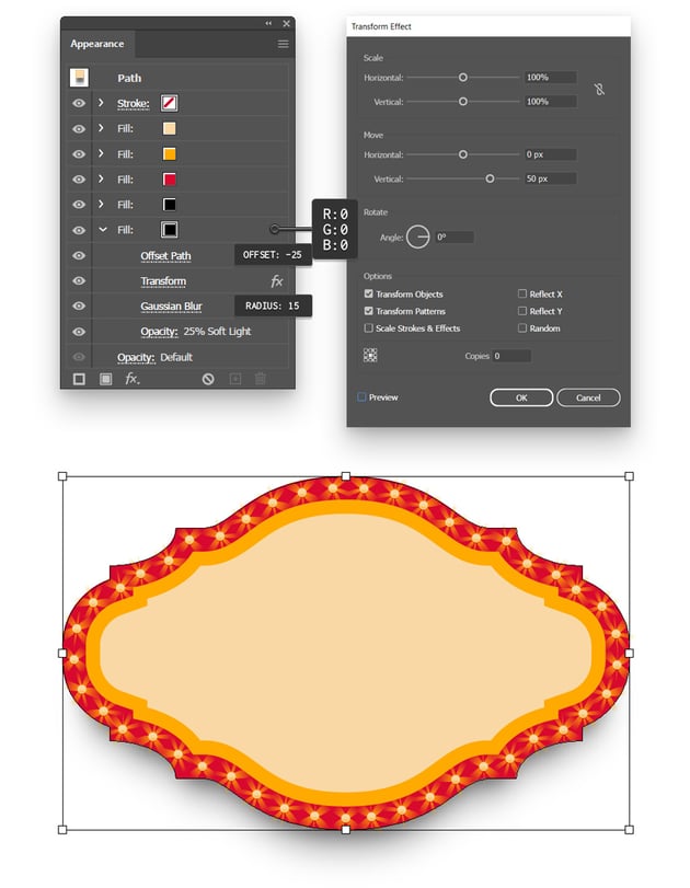 circus sign large shadow