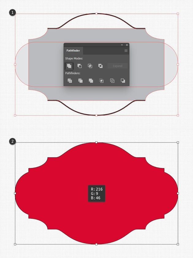 merge shapes and create circus sign