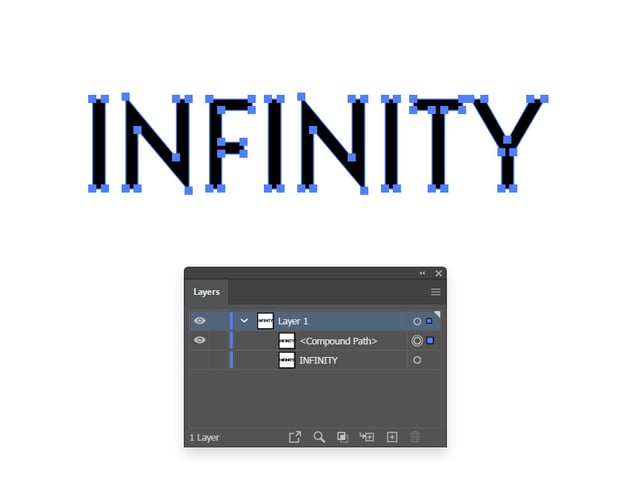 turn text into compound path illustrator
