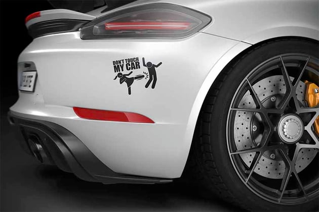 Car Bumper Sticker Mockup