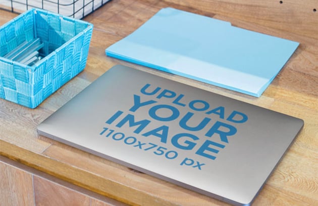 Laptop Sticker Mockup