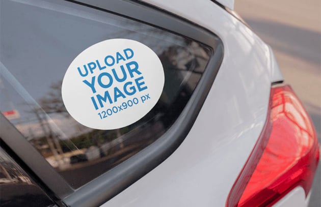 Window Sticker Mockup