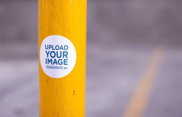 Round Sticker Mockup