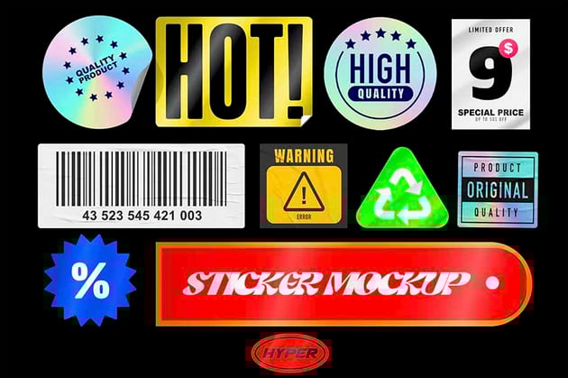 Car Bumper Sticker Mockup