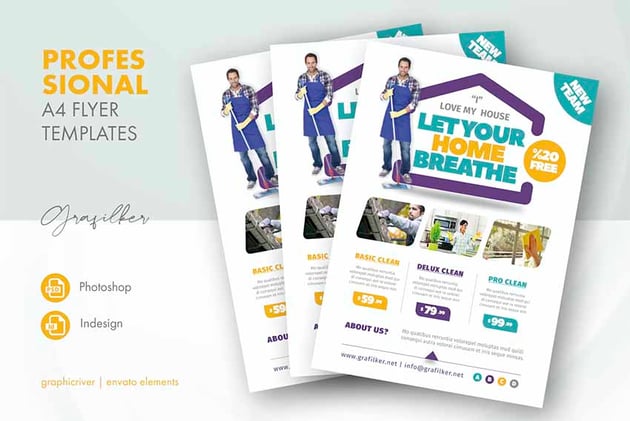 House Cleaning Flyer Templates