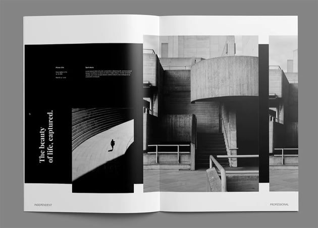 Black and White Photo Brochure Design