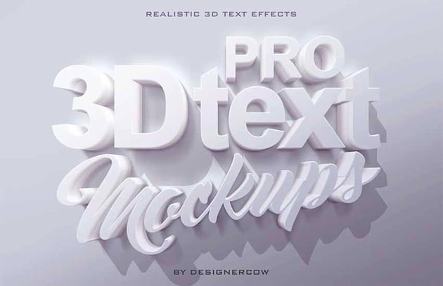 3D Text Effect Photoshop