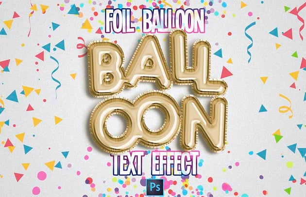 Foil Balloon Text Effects Photoshop
