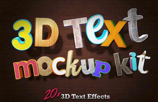 3D Text Effect Photoshop