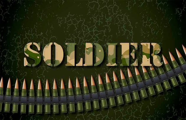 Combat Stencil Text Effect