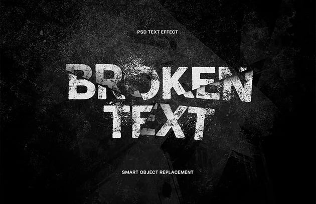 Broken Text Photoshop Effect