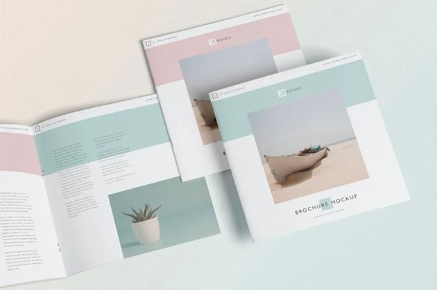 Square Mockup Brochure Design 