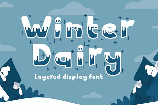 Winter Dairy Ice Fonts