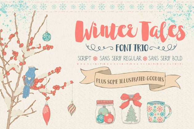 Winter Tales Font Trio With Extras