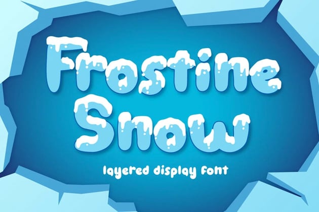 Frostline Snow Letters Font