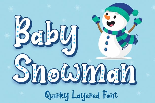 Baby Snowman Ice Fonts