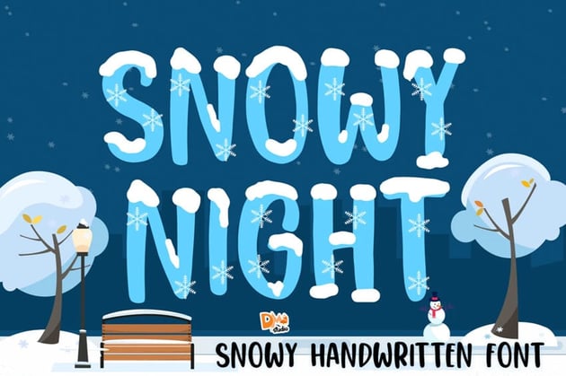 Snowy Night Icy Font
