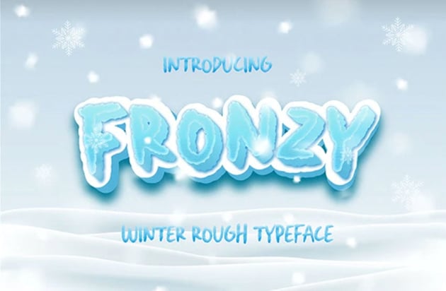 Fronzy Textured Icicle Font