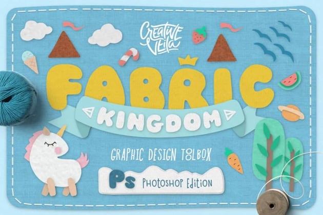 Fabric Kingdom Layer Styles Photoshop
