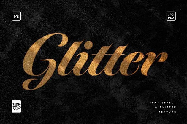 Glitter Cool Text Effects Photoshop