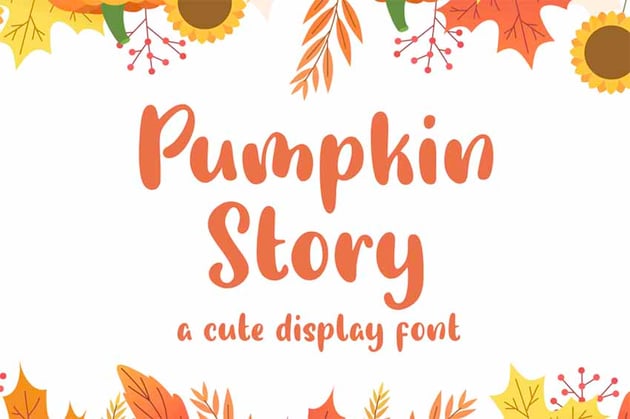 Pumpkin Story Cute Display Font