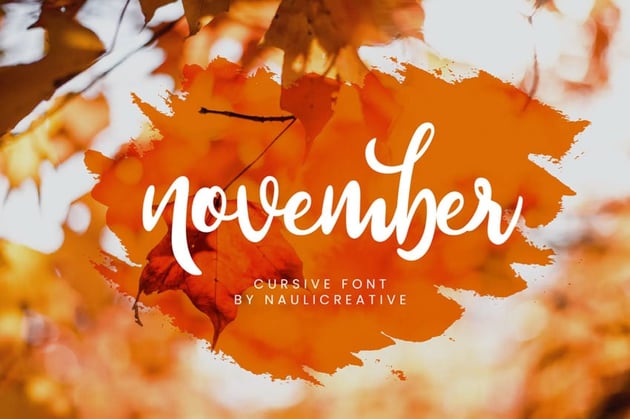 November Fall Typography
