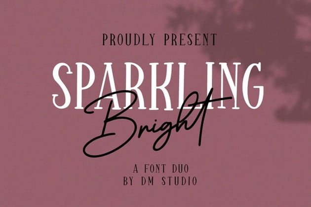  Sparkling Bright Beauty Font Duo