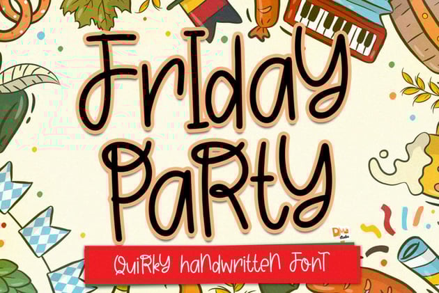 Friday Party Quirky Handwritten Font