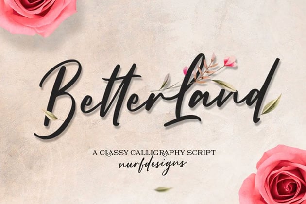Better Land Calligraphy Font
