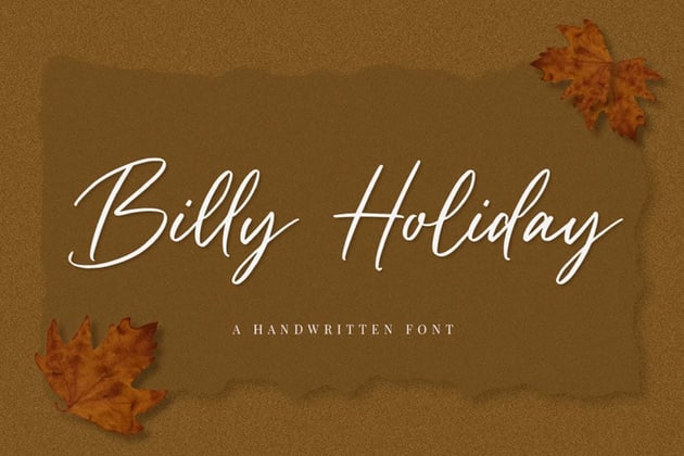 Billy Holiday Script Fall Font
