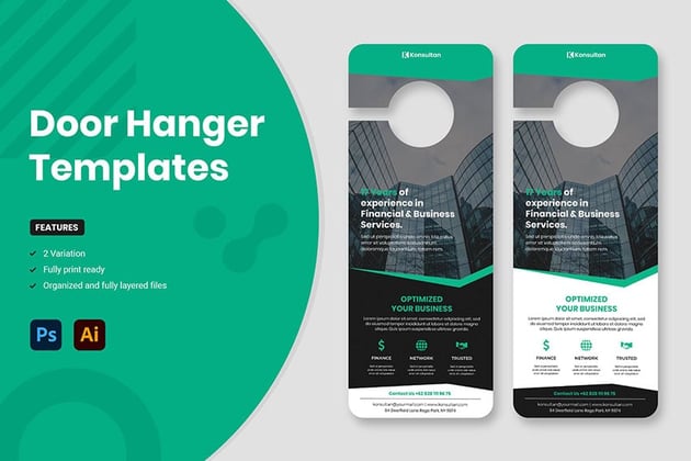 Business Small Door Hanger Template 