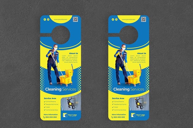 Cleaning Service EPS File Door Hanger Promotion