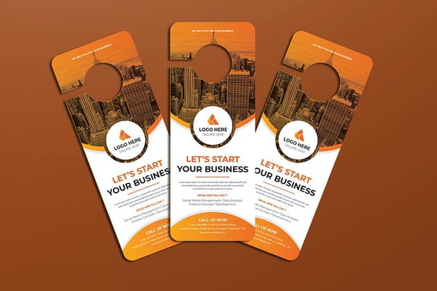 Business Startup Photoshop PSD Door Hanger