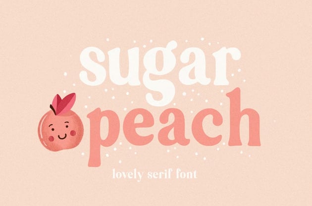 Sugar Peach Serif Font