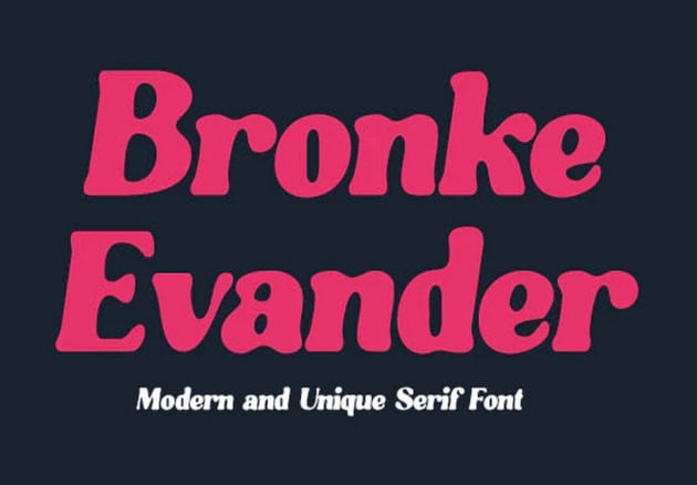 Bronke Evander Serif Font
