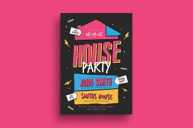 House Party Flyer Background
