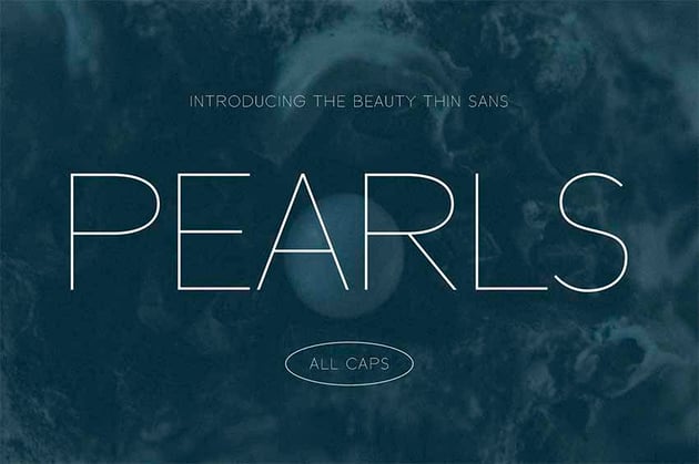 Pearls Thin Sans Serif Font
