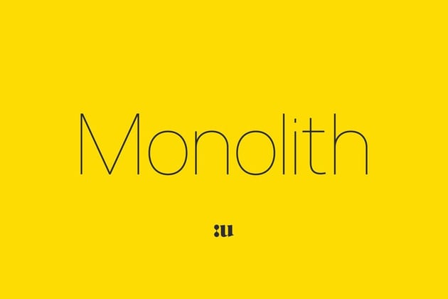 Monolith Geometric Typeface Font Family