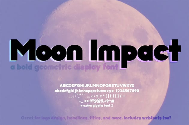 Moon Impact: Big Bold Font