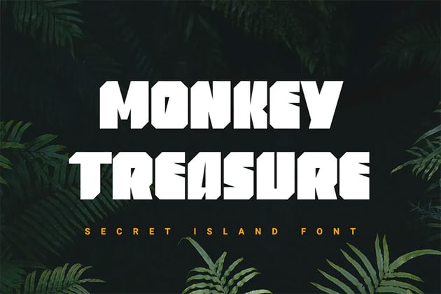 Monkey Treasure: Bold Type Font
