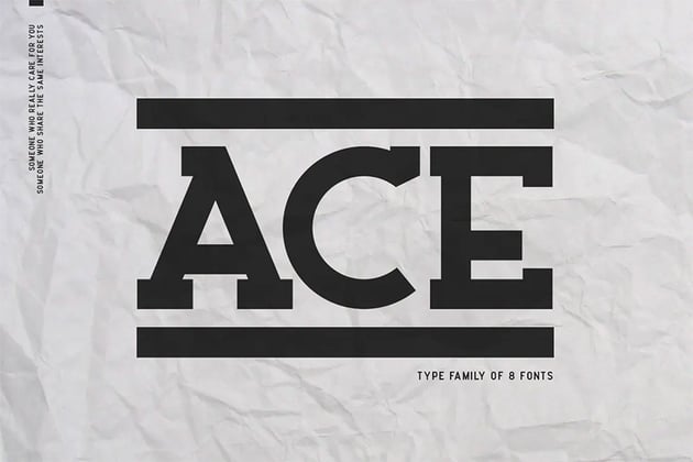 Ace: Bold Serif Font
