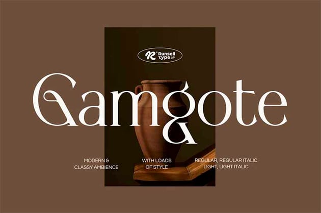 Gamgote Luxurious Fonts