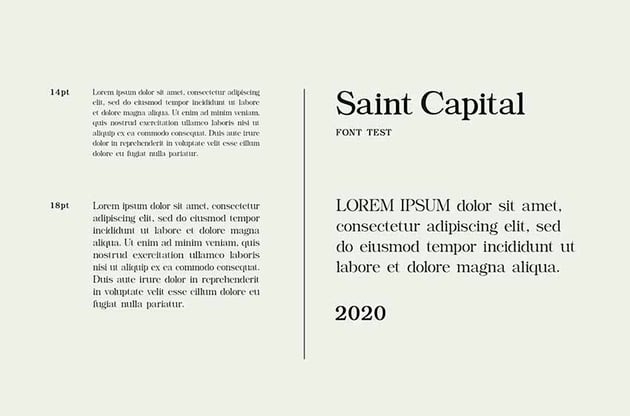 Saint Capital Serif Typeface