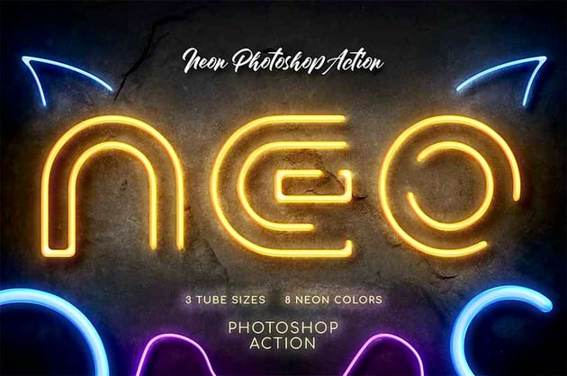 Neon Text Effect Photoshop