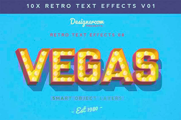 10 Retro Photoshop Text Effects