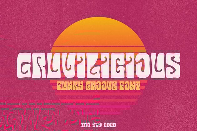 Gruvilicious: Groovy Retro Font 