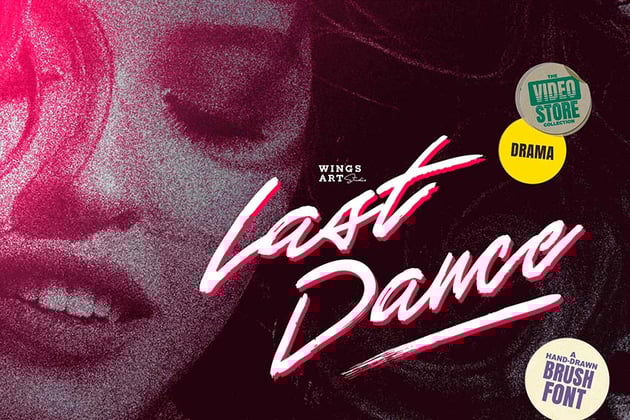 Last Dance: Movie Inspired 80s Retro Font