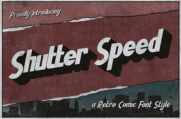 Shutter Speed: Comic Retro Fonts