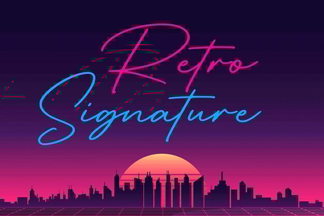 Retro Signature Script Font