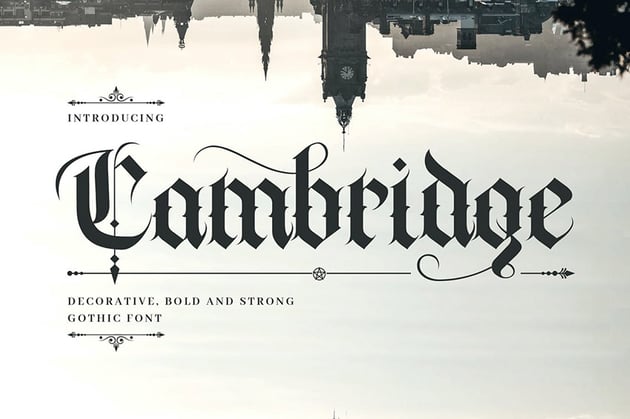 Cambridge: Gothic Lettering Fonts